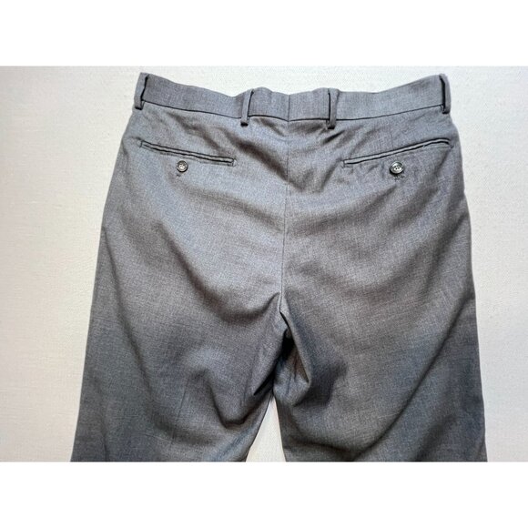 Combatant Gentlemen Men's Wool Dress Pants Flat Front Stretch Size 32x32 Gray - Picture 11 of 13